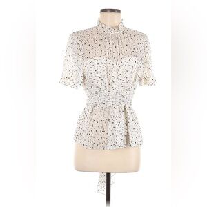 Rebecca Taylor Short Sleeve Silk Top - size 8